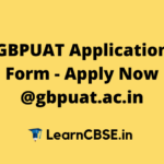 GBPUAT 2020 Application Form Extended NCERT Library