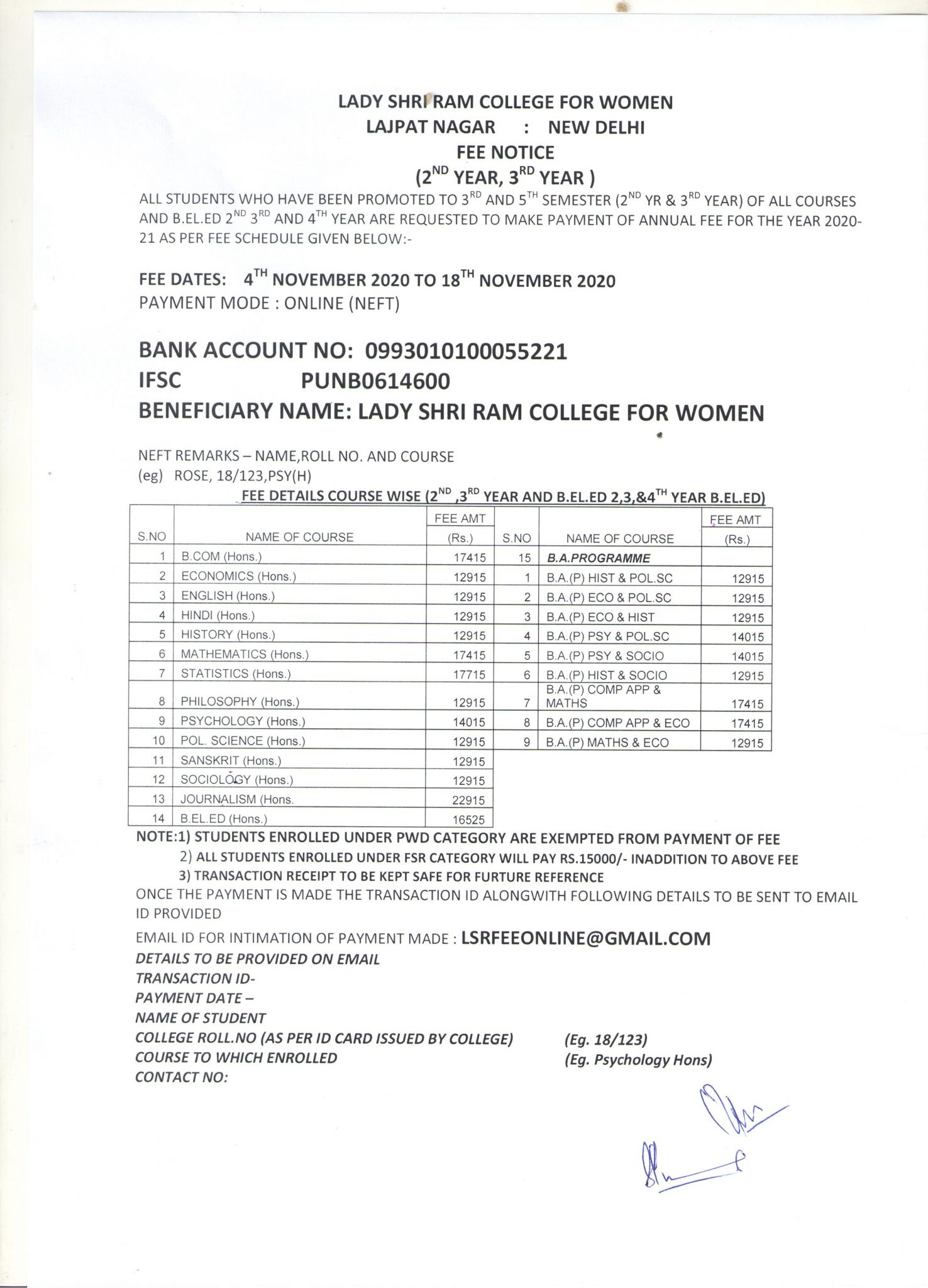 Lady Shri Ram College For Women LSR Delhi Admission 2022 2023