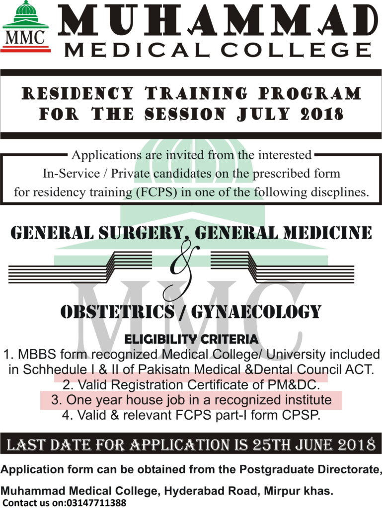 Muhammad Medical College Admission Form 2022 18 Admission Form