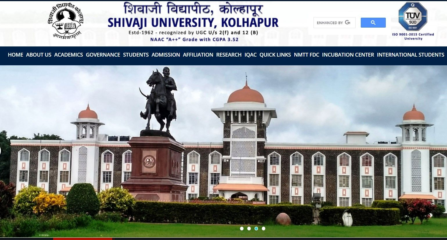shivaji university phd application form