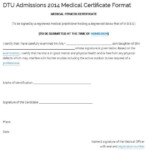Health Certificate Format For Admission 2021 2022 Student Forum