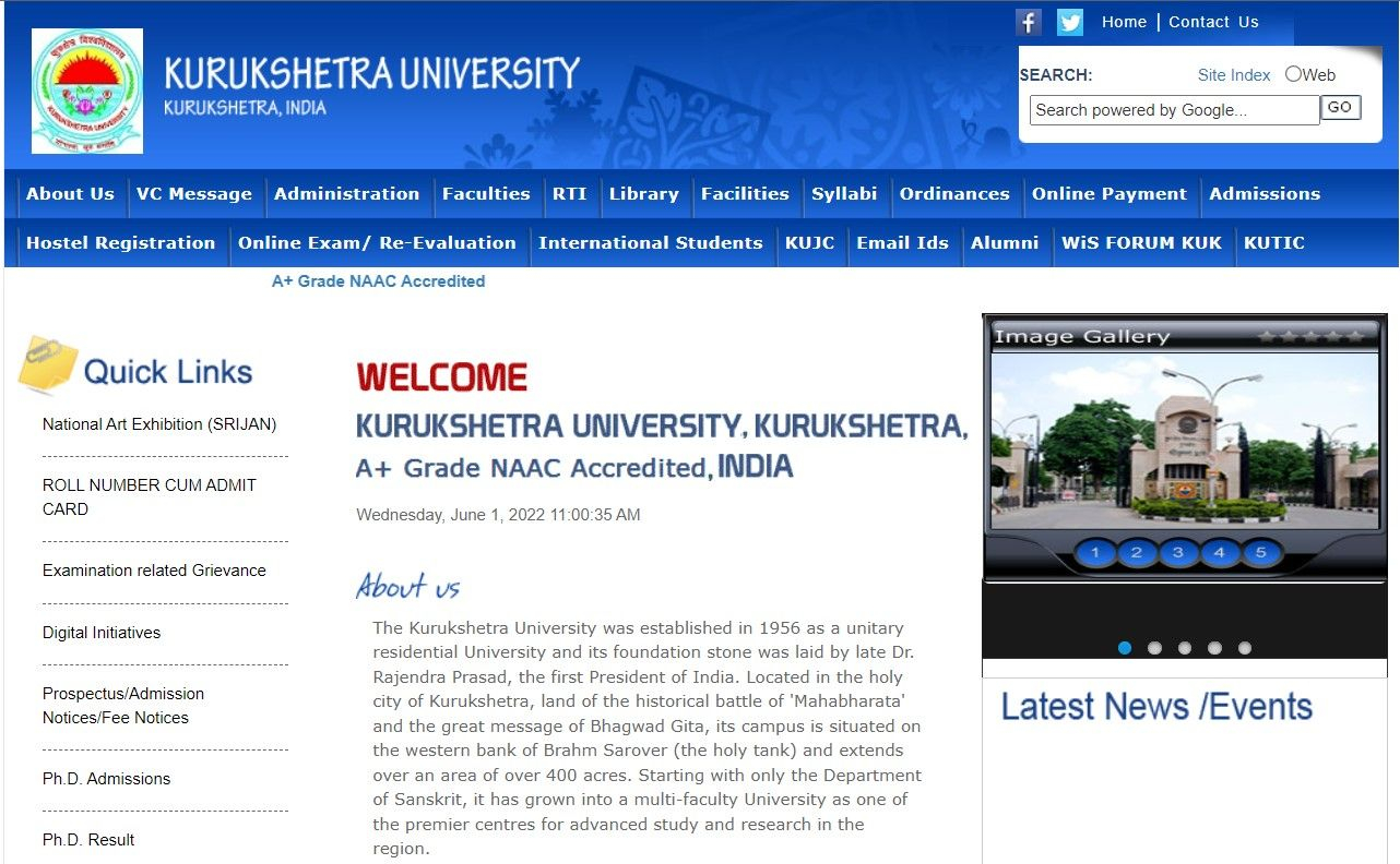 Kurukshetra University Kurukshetra Admission PhD Programme Of The Kurukshetra University Kurukshetra Admission PhD Programme Of The